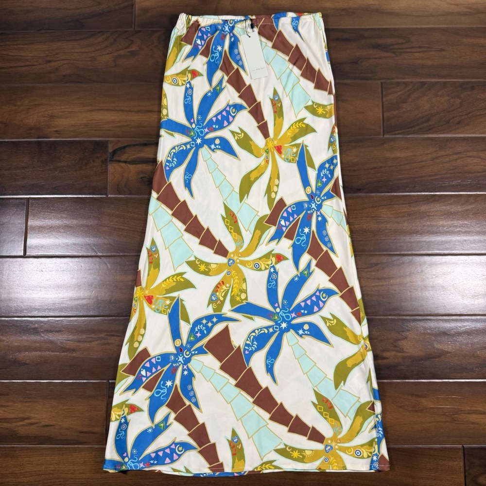 Never Fully Dressed Women's Size US‎ 4 Palm Print Dorris Pull On Maxi Skirt